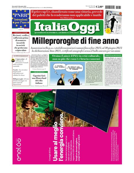 Italia oggi : quotidiano di economia finanza e politica